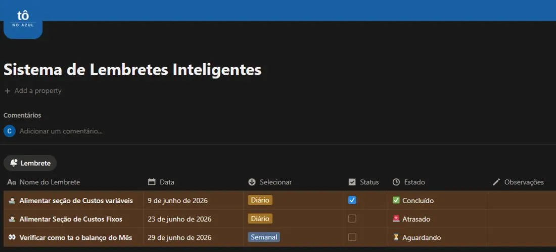 Lembretes Inteligentes